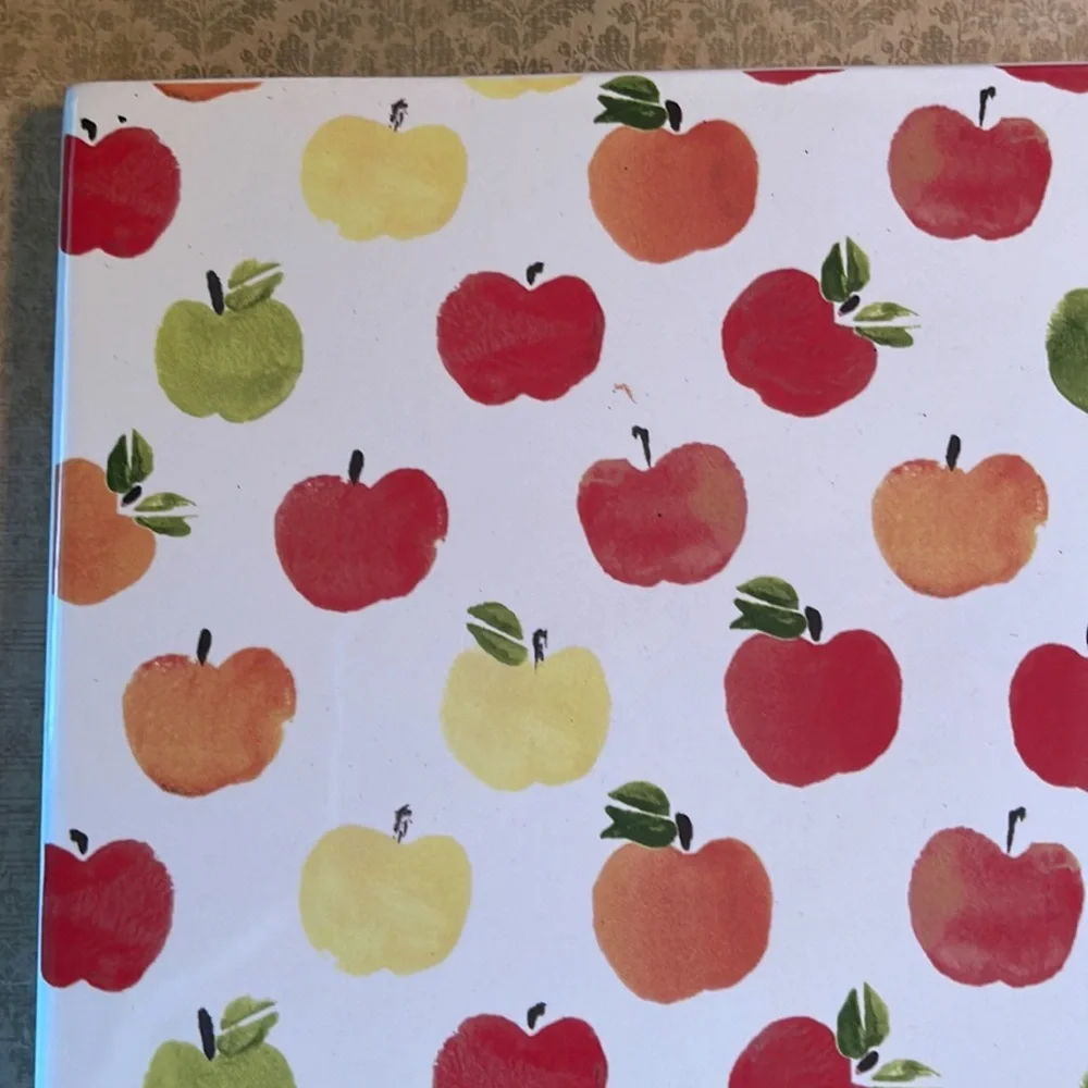 Crate & Barrel Watercolor Apple Trivet